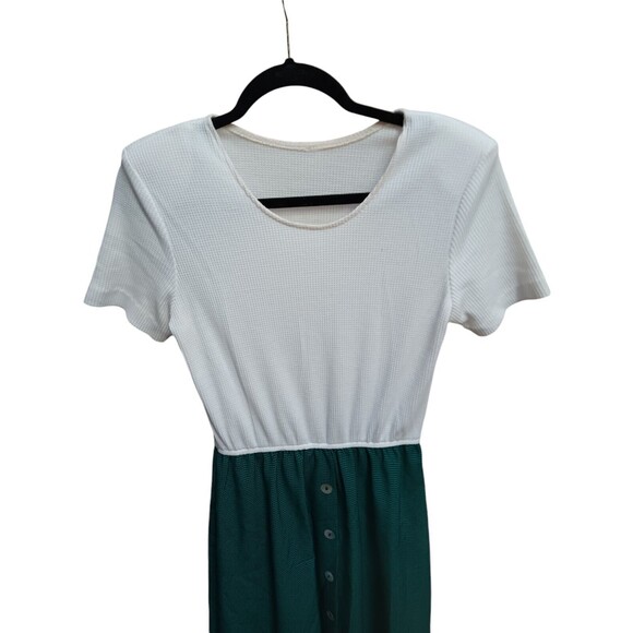 Miss Dorby Vintage Vest Top Dress Gingham Adorable Green Size 10p - Picture 9 of 11